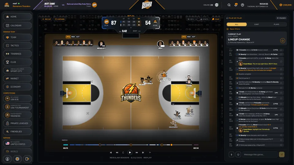 The new match viewer, mid replay